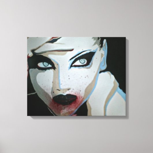 'Femme Fatale' Uitgerekte canvas Print (Voorkant)