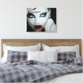 'Femme Fatale' Uitgerekte canvas Print (Insitu (Slaapkamer))