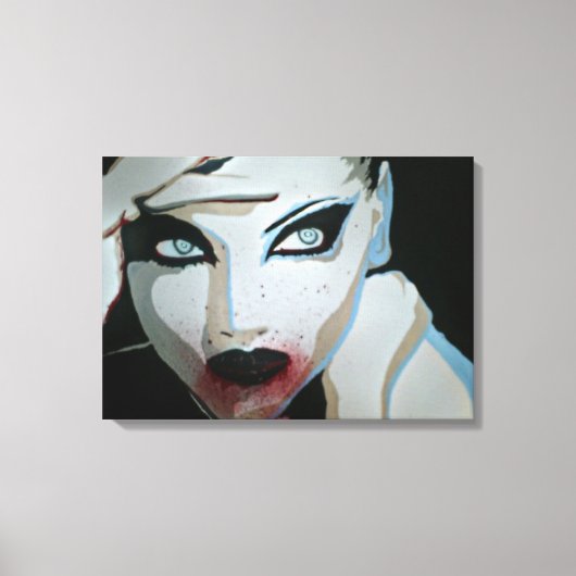 'Femme Fatale' Uitgerekte canvas Print (Voorkant)
