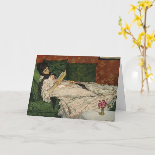 Femme Lisant | Rupert Bunny Kaart (Gele Bloem)