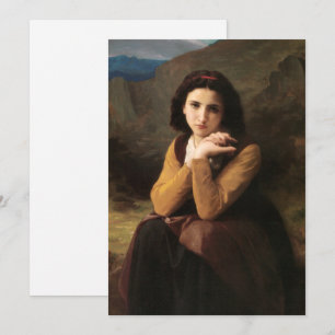 Femme Mignonne van Bouguereau Feestdagenkaart