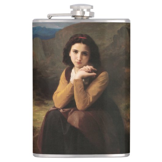 Femme Mignonne van Bouguereau Heupfles (Voorkant)