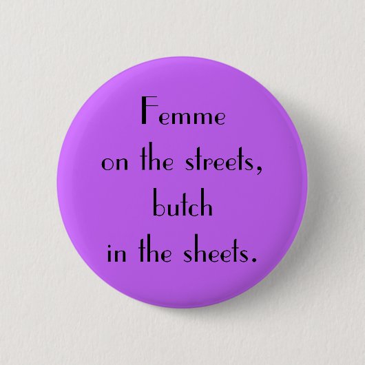 "Femme on the Streets"-Button Ronde Button 5,7 Cm (Voorkant)