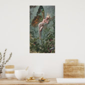 Femme Papillon van Luis Ricardo Falero Poster (Keuken)