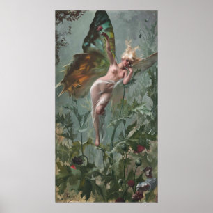 Femme Papillon van Luis Ricardo Falero Poster