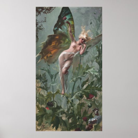 Femme Papillon van Luis Ricardo Falero Poster (Voorkant)