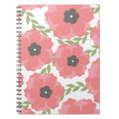 Femme Pink Floral Pattern Notitieboek (Voorkant)