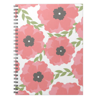 Femme Pink Floral Pattern Notitieboek