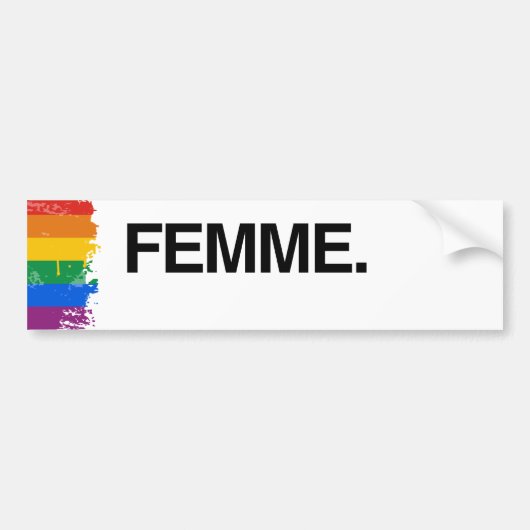 FEMME - .png Bumpersticker (Voorkant)