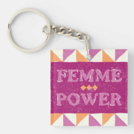 Femme Power - Lesbian Flag Colors Sleutelhanger