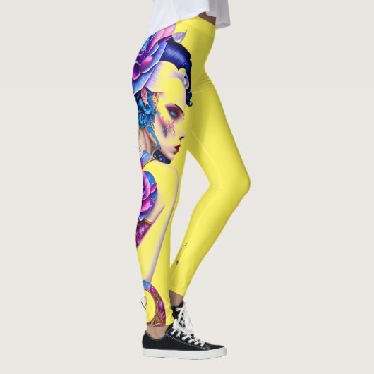 Femme Punk Cascading Floral Leggings (Rechts)