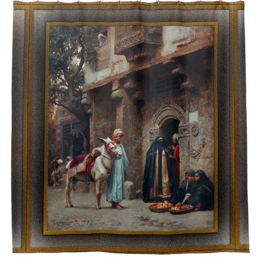 Femmes Arabes Devant Une Porte Douchegordijn (Voorkant)