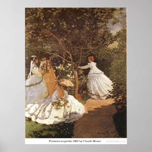 Femmes au jardin 1867, ingediend door Claude Monet Poster (Voorkant)