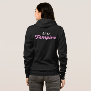 FEMPIRE-logo voor- en achterkant roze Hoodie