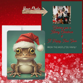 Fen-Whisperer | Whimsical Frog Christmas Feestdagenkaart