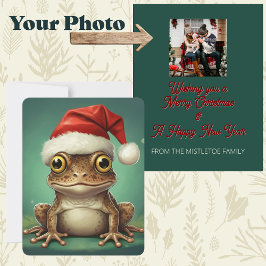Fen-Whisperer | Whimsical Frog Christmas Feestdagenkaart