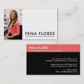 fena flores : afstuderen contactkaartje (Voorkant / Achterkant)