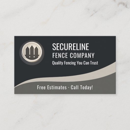 Fence Builder QR Code Professional Visitekaartje (Voorkant)