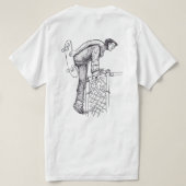 Fence Climber Skateboarder T-shirt (Design achterkant)