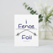 Fence Foil (pistolgrip) BLUE Briefkaart (Staand voorkant)
