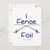 Fence Foil (pistolgrip) BLUE Briefkaart (Voorkant / Achterkant)
