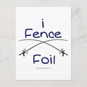 Fence Foil (pistolgrip) BLUE Briefkaart