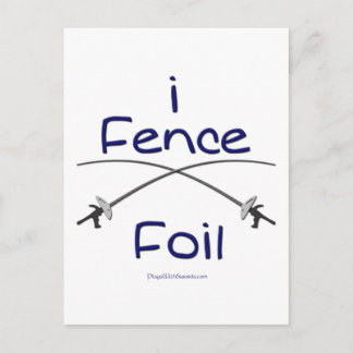 Fence Foil (pistolgrip) BLUE Briefkaart