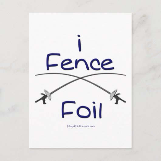 Fence Foil (pistolgrip) BLUE Briefkaart (Voorkant)