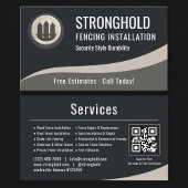Fence Installation QR Code Professional Visitekaartje