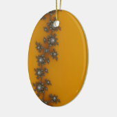 Fence kerstfractal keramisch ornament (Links)