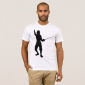 fence-play, zwaardspel, schaats, sport, gym, compe t-shirt (Voorkant volledig)