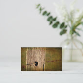 Fence Post en Barbed Wire Visitekaartje (Staand voorkant)