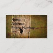 Fence Post en Barbed Wire Visitekaartje (Achterkant)