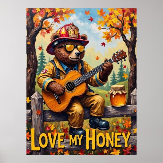 Fence Post Fusion: herfstriff van Beer Poster (Voorkant)