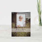 Fence Post Wildflowers Begrafenismonument Sympathi Bedankkaart (Voorkant)