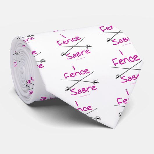 Fence Saber (PINK) Stropdas (Opgerold)