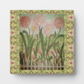 Fenced Pink Flowers Fotoplaat (Voorkant)