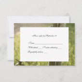 Fencepost, Barbed Wire Rustic rsvp met envelop (Voorkant)