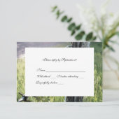 Fencepost, Barbed Wire Rustic rsvp met envelop Kaartje (Staand voorkant)
