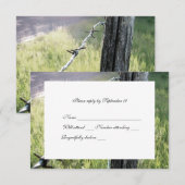 Fencepost, Barbed Wire Rustic rsvp met envelop Kaartje (Voorkant / Achterkant)