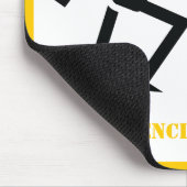 Fencer black silhouette fencing op maat muismat (Hoek)