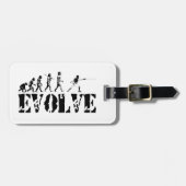 Fencer Epee Foil Saber Evolution Sport Art Bagagelabel (Voorkant horizontaal)