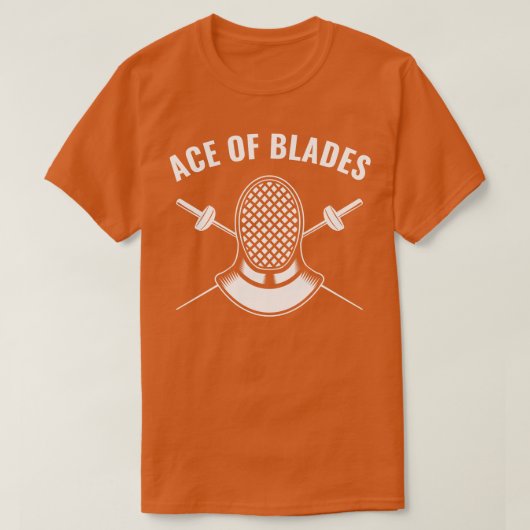 Fencer Funny Fencing Ace of Blades T-shirt (Design voorkant)