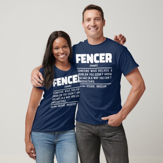 Fencer Noun Fencing Instructor Funny Fences Maker T-shirt (Unisex)