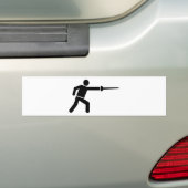 Fencer-pictogram Bumpersticker (Op auto)