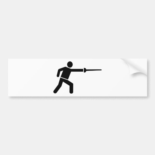Fencer-pictogram Bumpersticker (Voorkant)