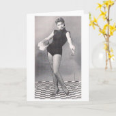  Fencer Pin-Up! Fencing Note-Kaart Kaart (Gele Bloem)