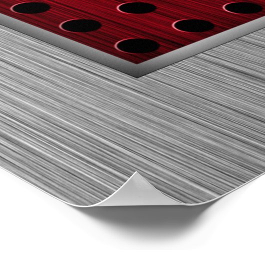 Fencer voor geborsteld aluminium poster (Hoek)