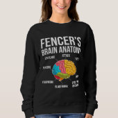 Fencers Brain Anatomy Fencing Fencer Trui (Voorkant)