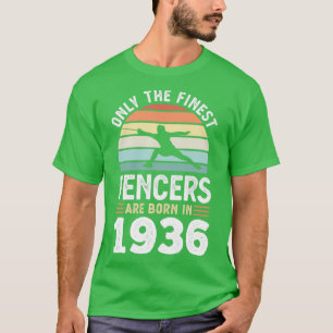 Fencers geboren in 1936 90th Birthday fencing Gift T-shirt